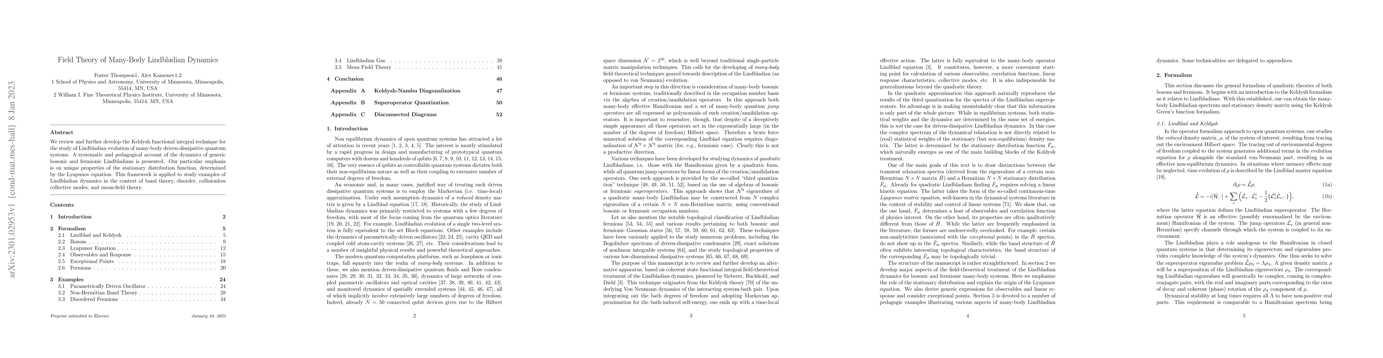 Thumbnail for Field Theory of Many-Body Lindbladian Dynamics