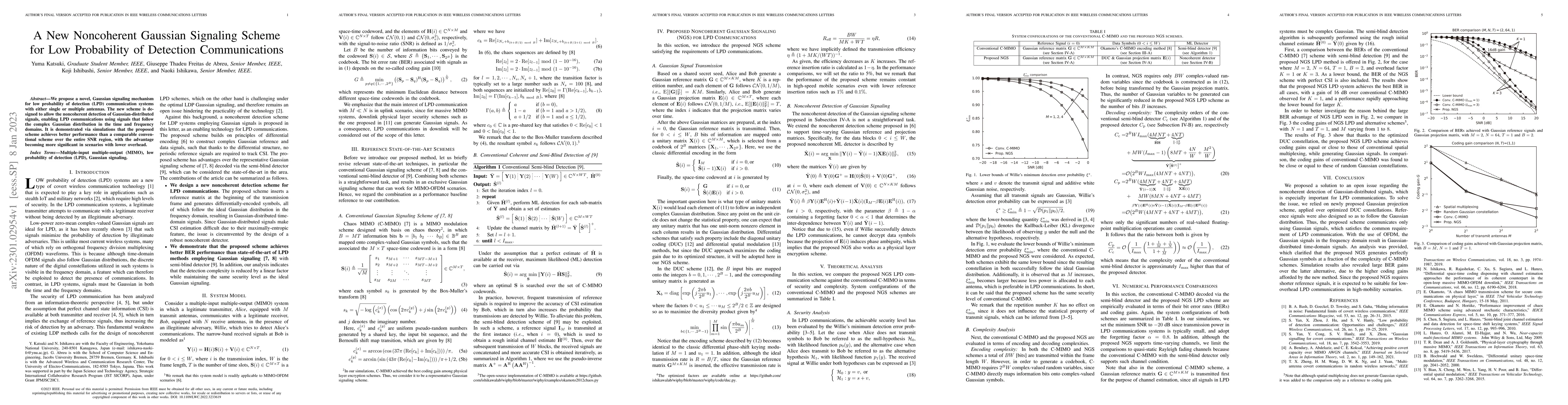 Thumbnail for A New Noncoherent Gaussian Signaling Scheme for Low Probability of
  Detection Communications