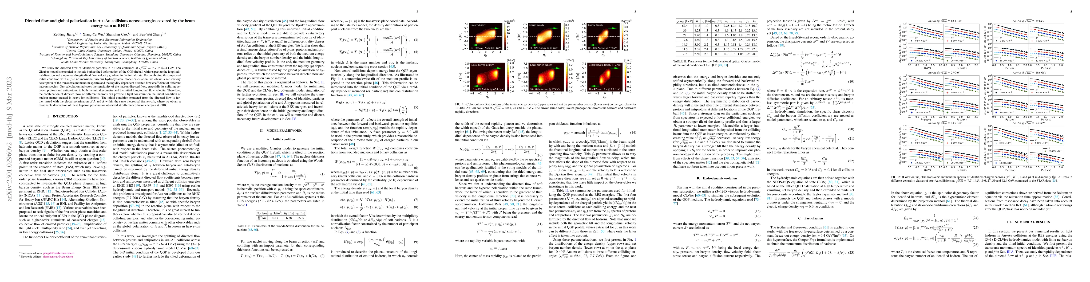 Thumbnail for Directed flow and global polarization in Au+Au collisions across
  energies covered by the beam energy scan at RHIC