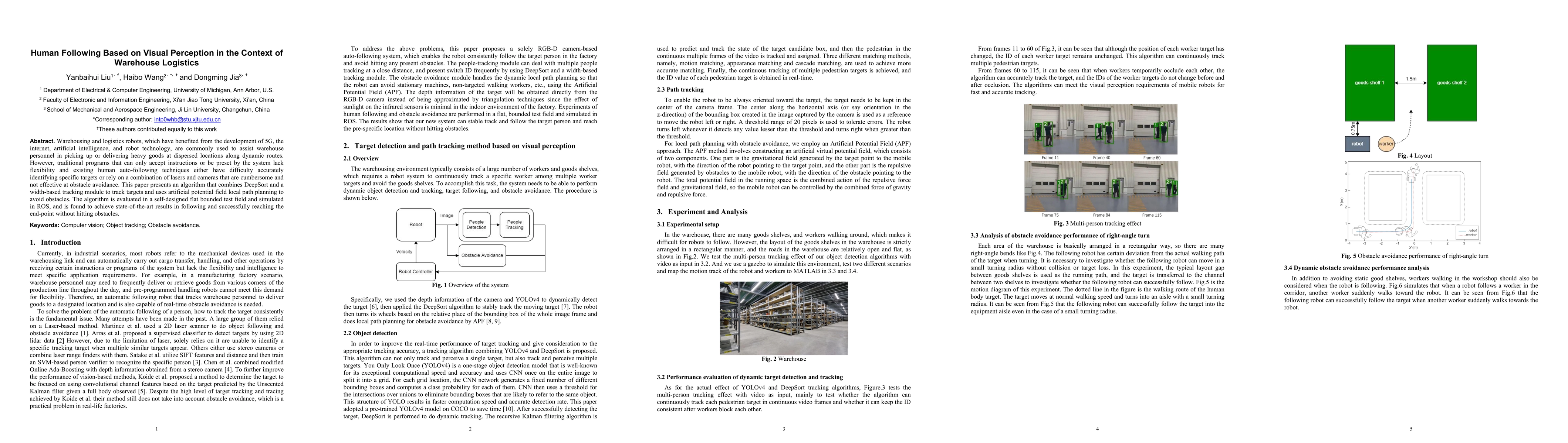 Thumbnail for Human Following Based on Visual Perception in the Context of Warehouse
  Logistics