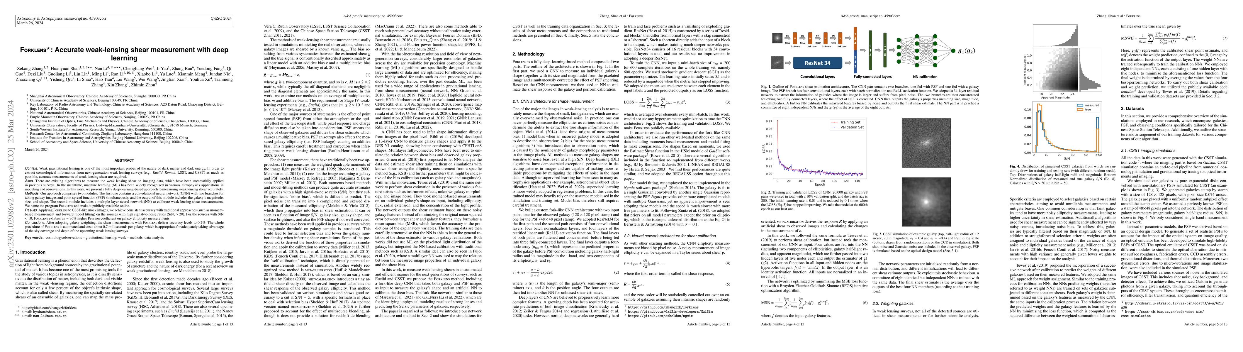 Thumbnail for Forklens: Accurate weak-lensing shear measurement with deep learning