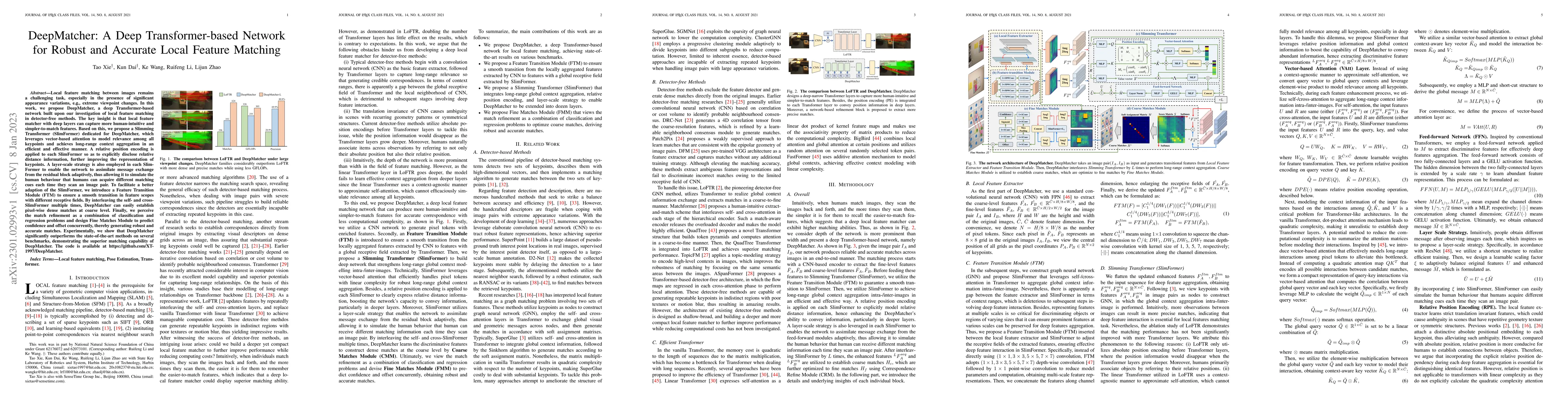 Thumbnail for DeepMatcher: A Deep Transformer-based Network for Robust and Accurate
  Local Feature Matching