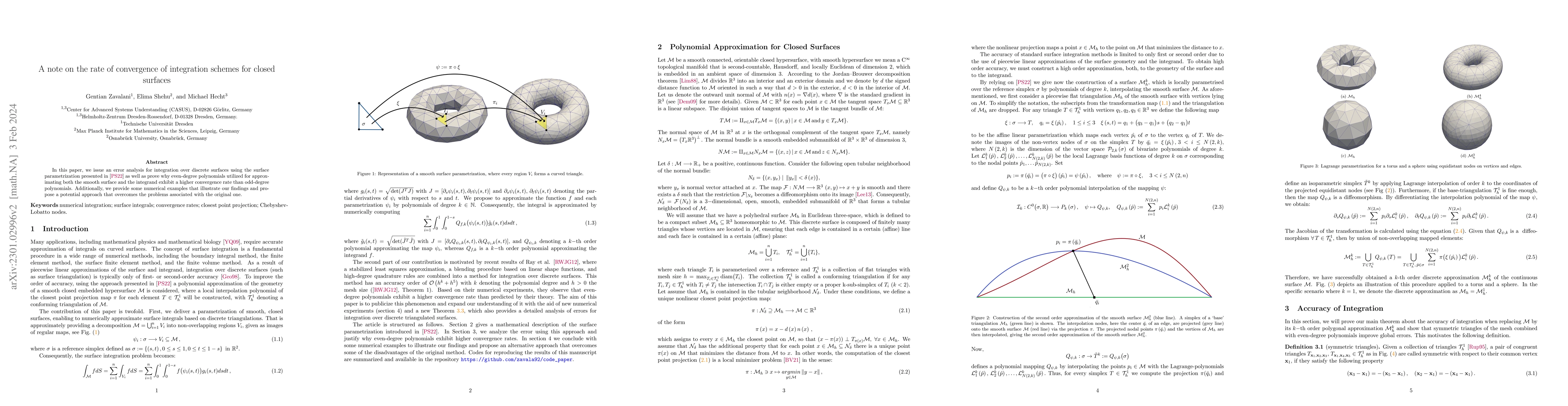 Thumbnail for A note on the rate of convergence of integration schemes for closed
  surfaces