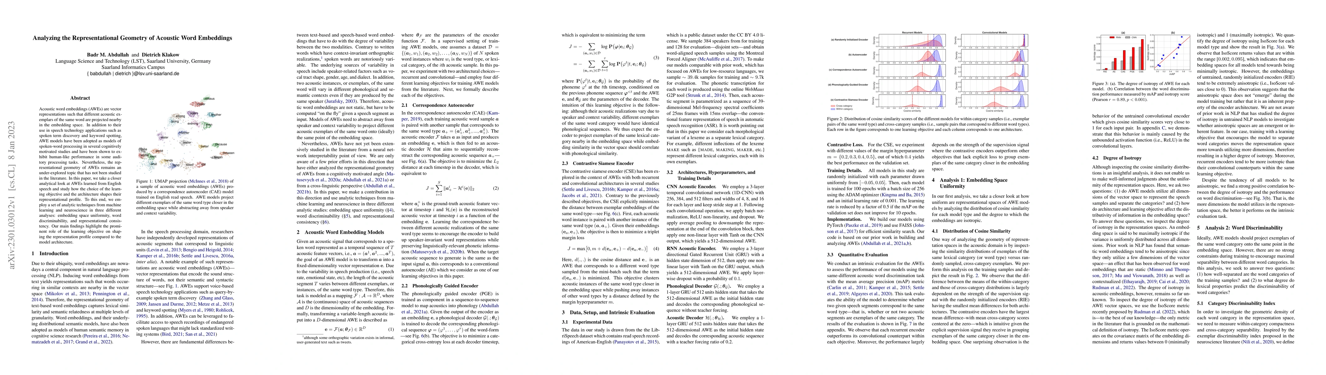 Thumbnail for Analyzing the Representational Geometry of Acoustic Word Embeddings