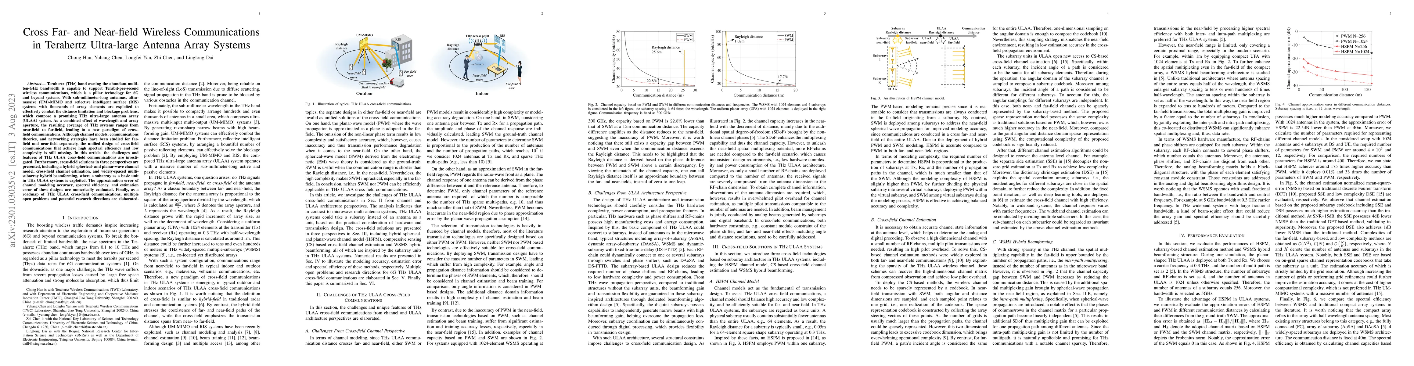 Thumbnail for Cross Far- and Near-field Wireless Communications in Terahertz
  Ultra-large Antenna Array Systems