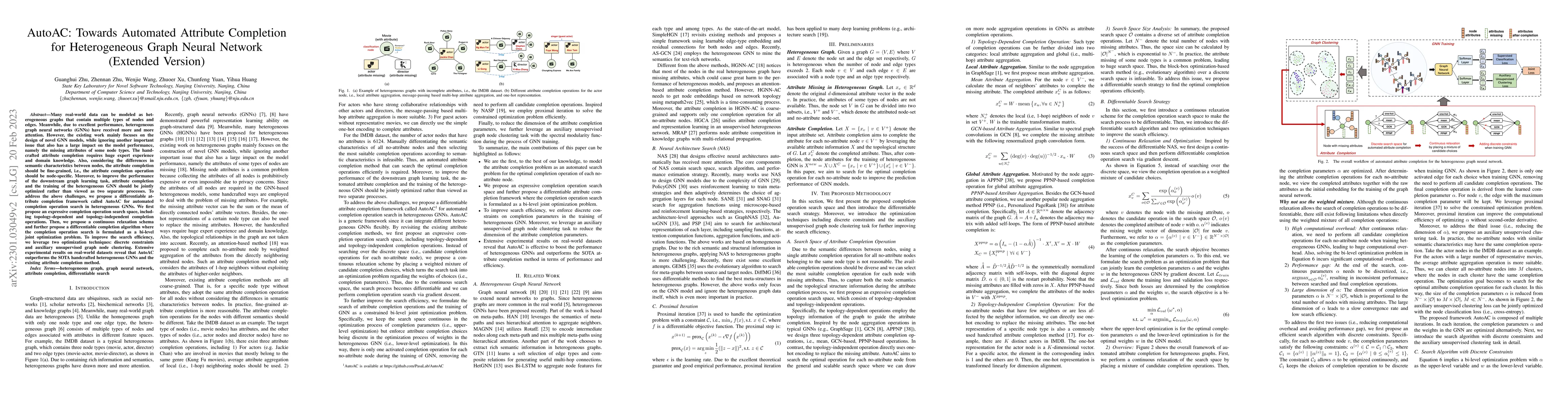 Thumbnail for AutoAC: Towards Automated Attribute Completion for Heterogeneous Graph
  Neural Network