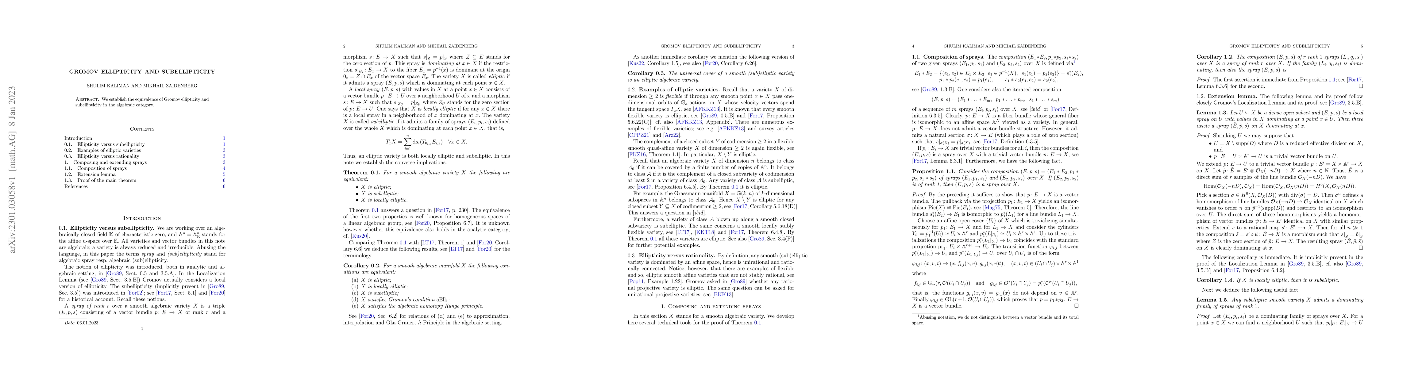 Thumbnail for Gromov Ellipticity and subellipticity