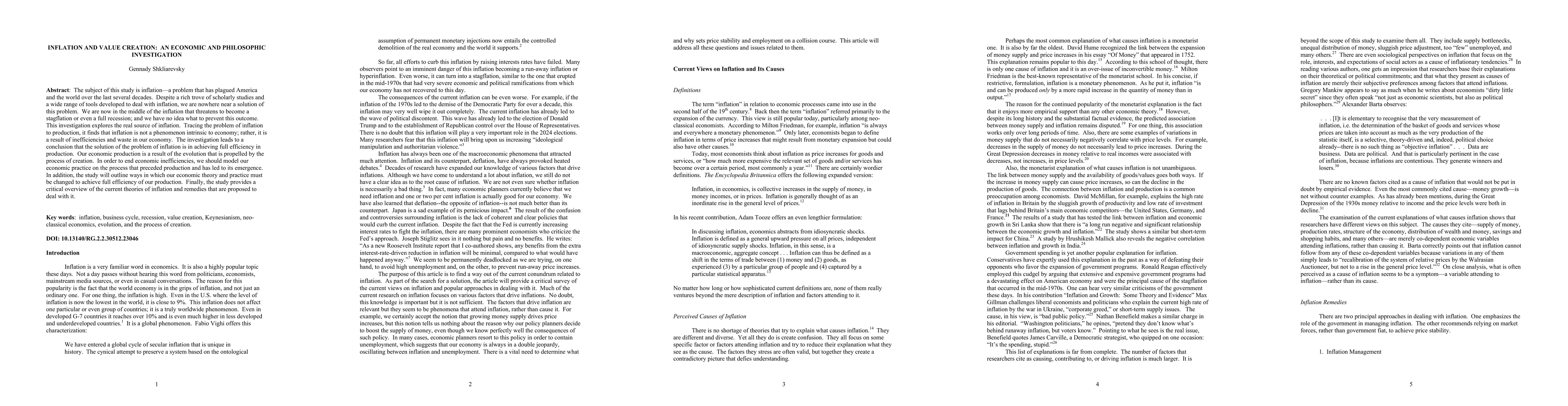 Thumbnail for Inflation and Value Creation: An Economic and Philosophic Investigation