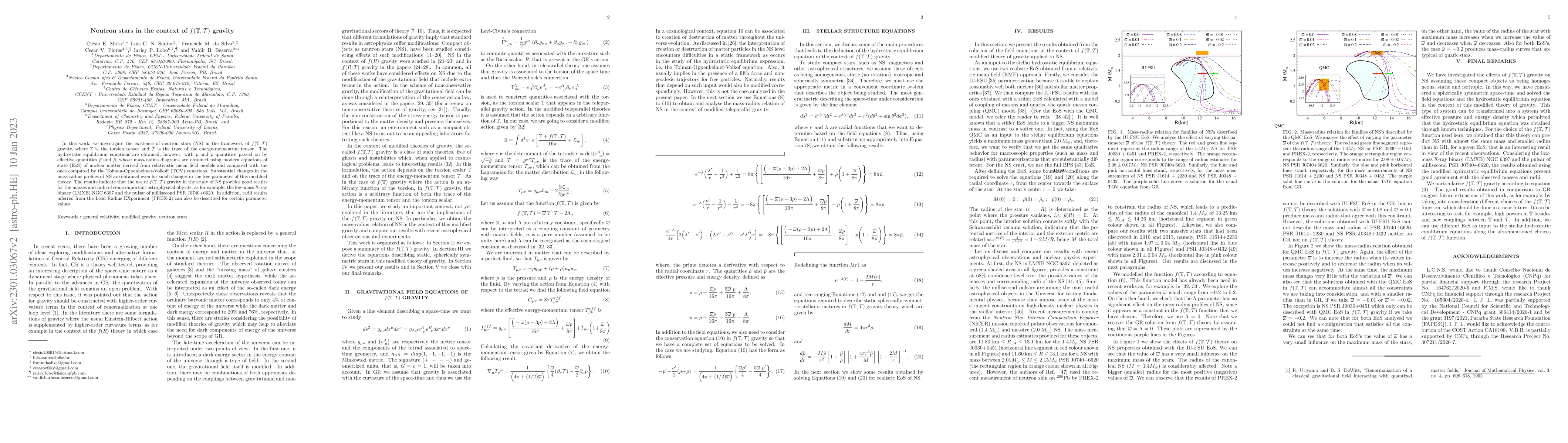 Thumbnail for Neutron stars in the context of $f$($\mathbb{T}$,$\mathcal{T}$) gravity
