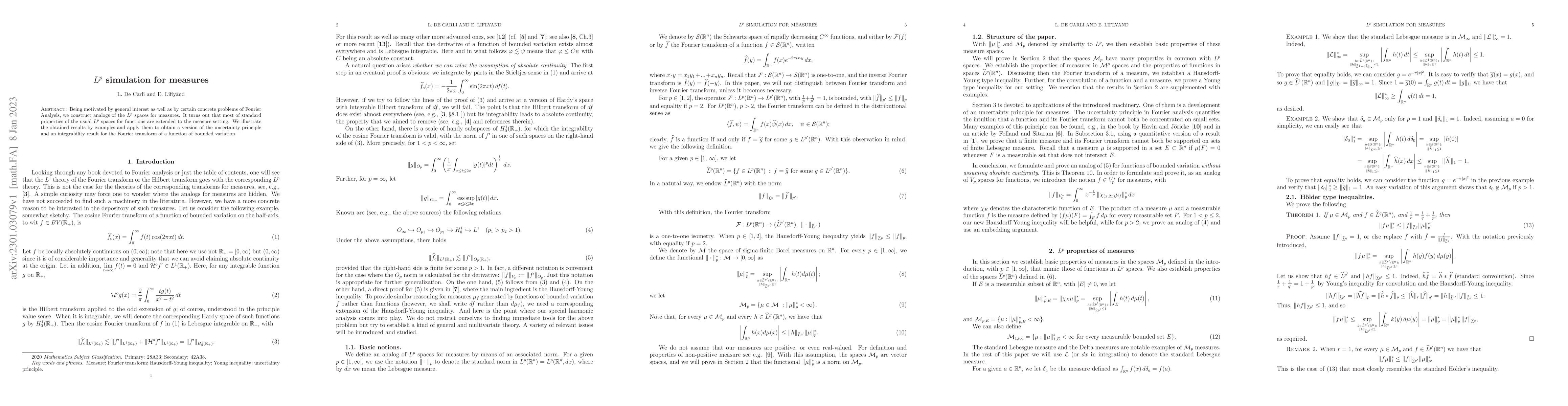 Thumbnail for Lp simulation for measures