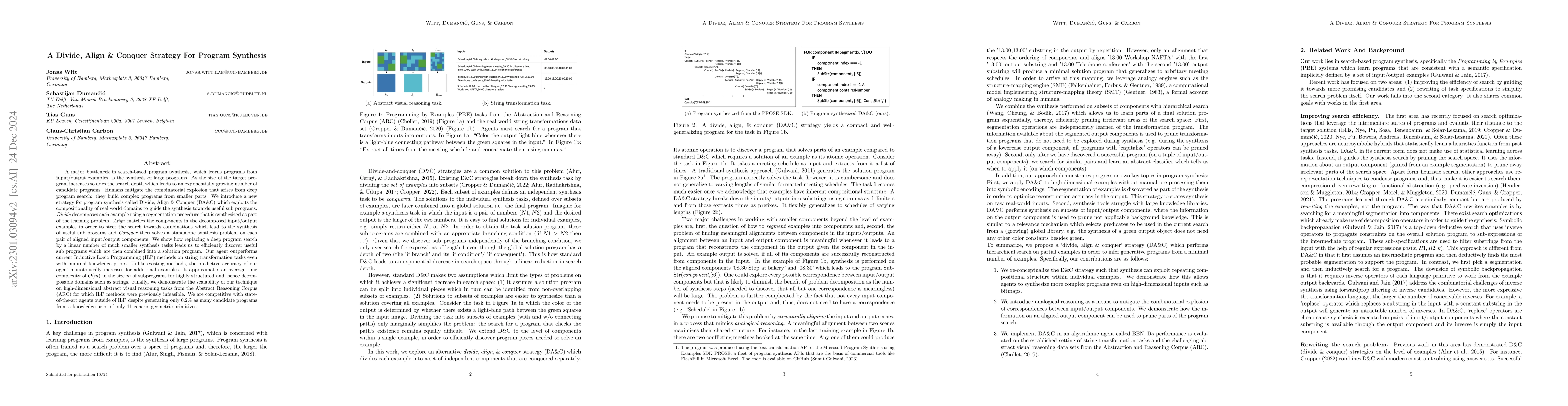 Thumbnail for A Divide-Align-Conquer Strategy for Program Synthesis
