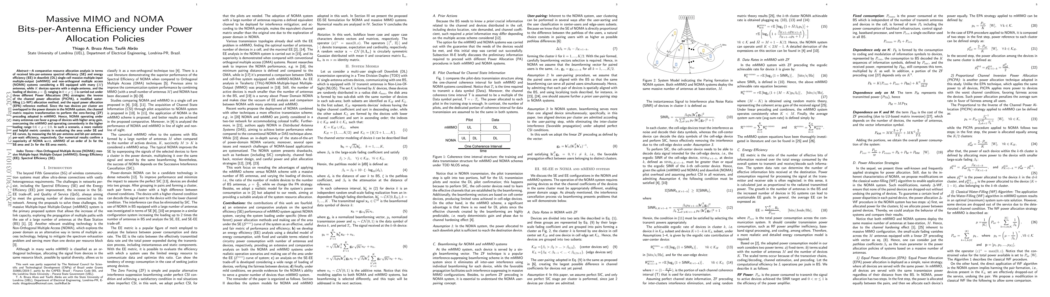 Thumbnail for Massive MIMO and NOMA Bits-per-Antenna Efficiency under Power Allocation
  Policies