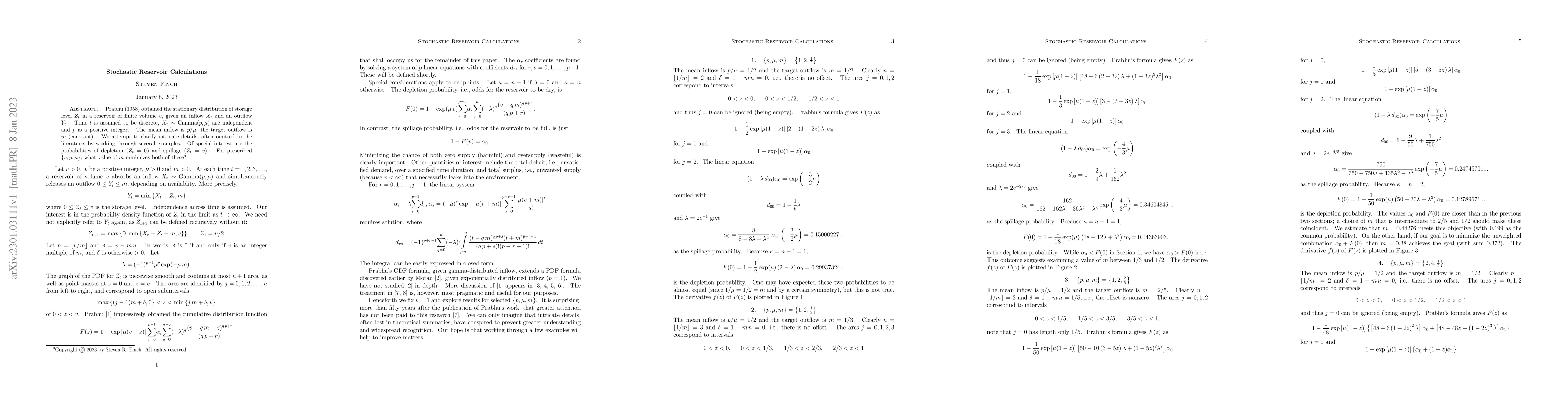 Thumbnail for Stochastic Reservoir Calculations