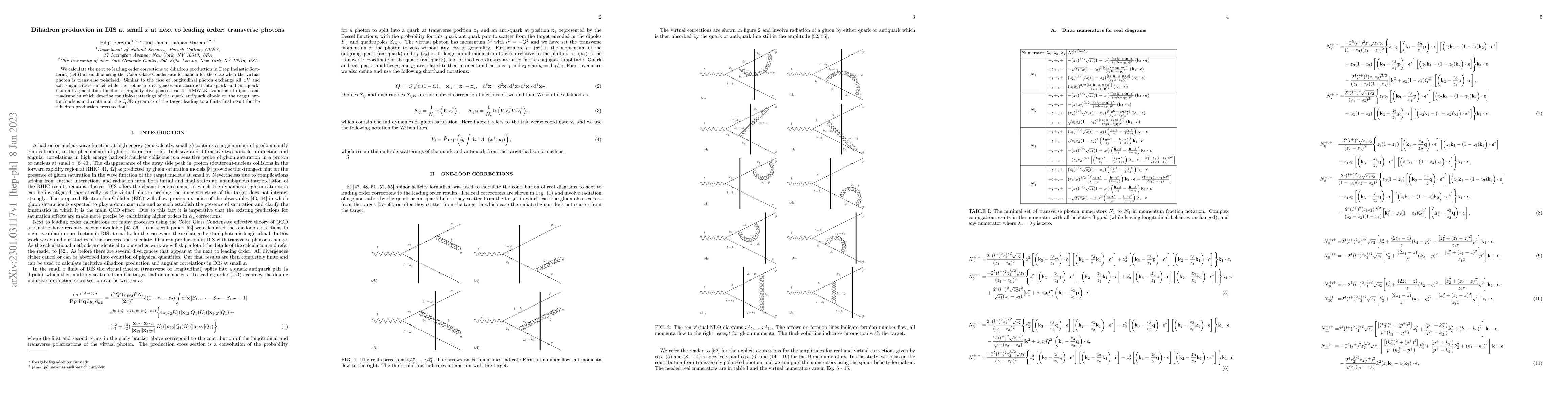 Thumbnail for Dihadron Production in DIS at Small $x$ at Next to Leading Order:
  Transverse Photons