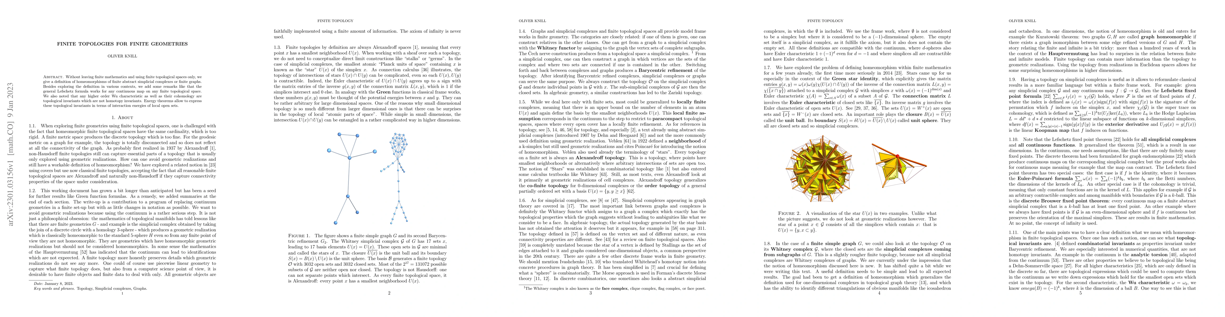 Thumbnail for Finite topologies for finite geometries