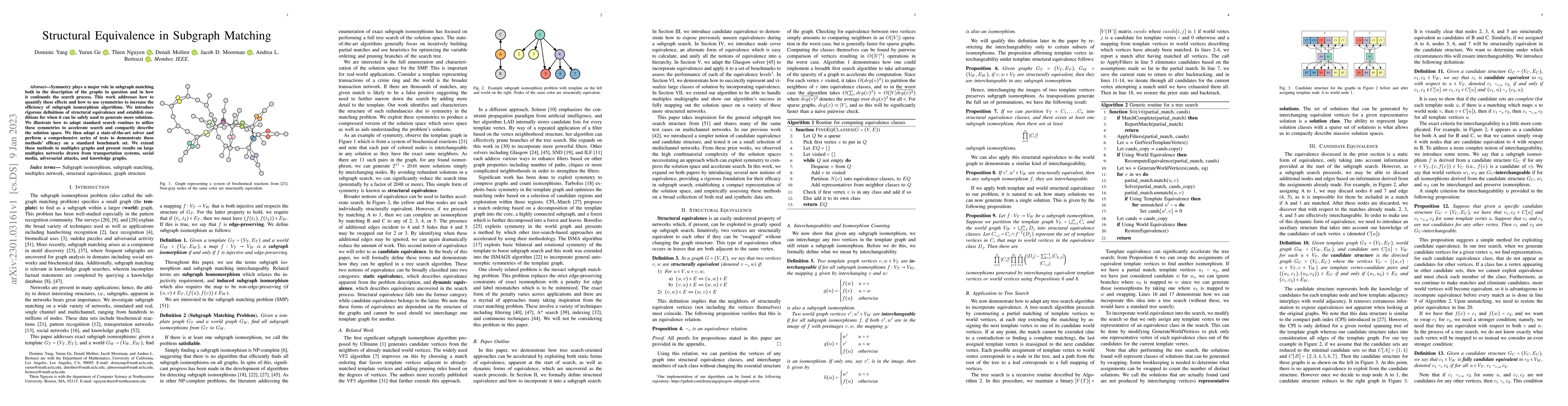 Thumbnail for Structural Equivalence in Subgraph Matching