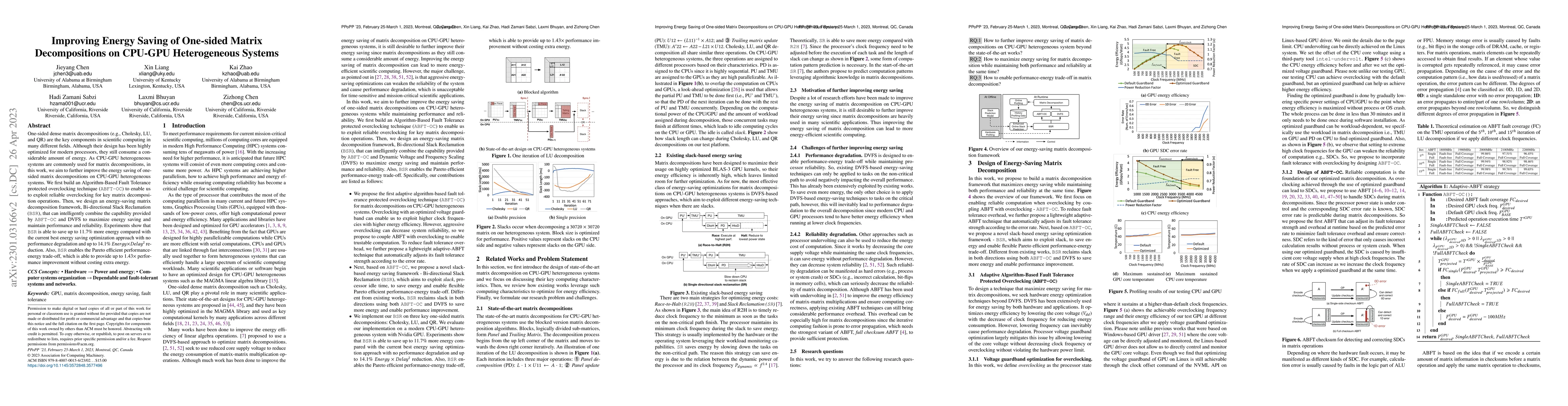 Thumbnail for Improving Energy Saving of One-sided Matrix Decompositions on CPU-GPU
  Heterogeneous Systems