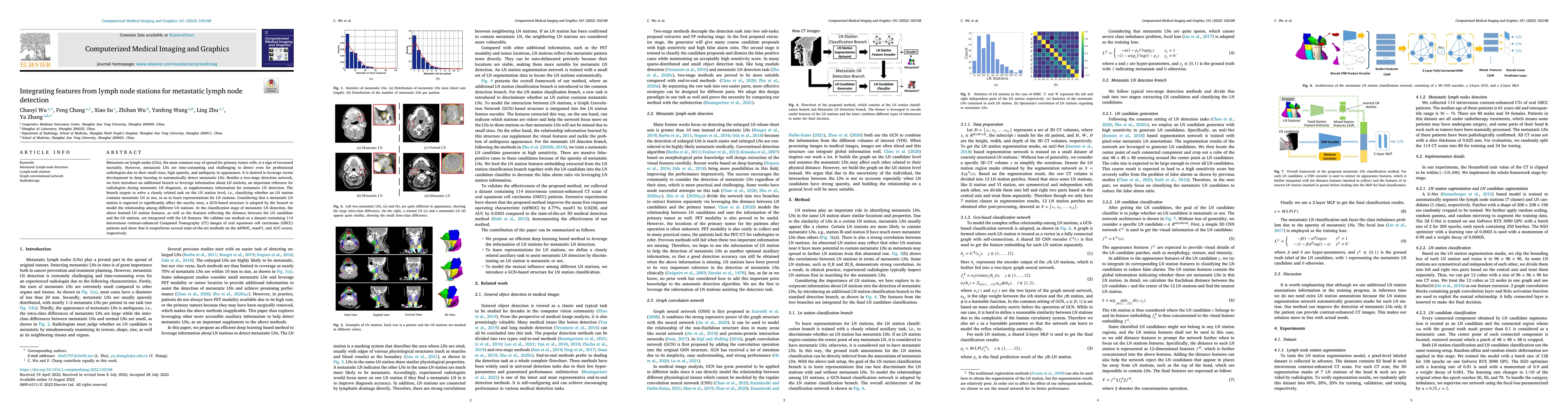 Thumbnail for Integrating features from lymph node stations for metastatic lymph node
  detection