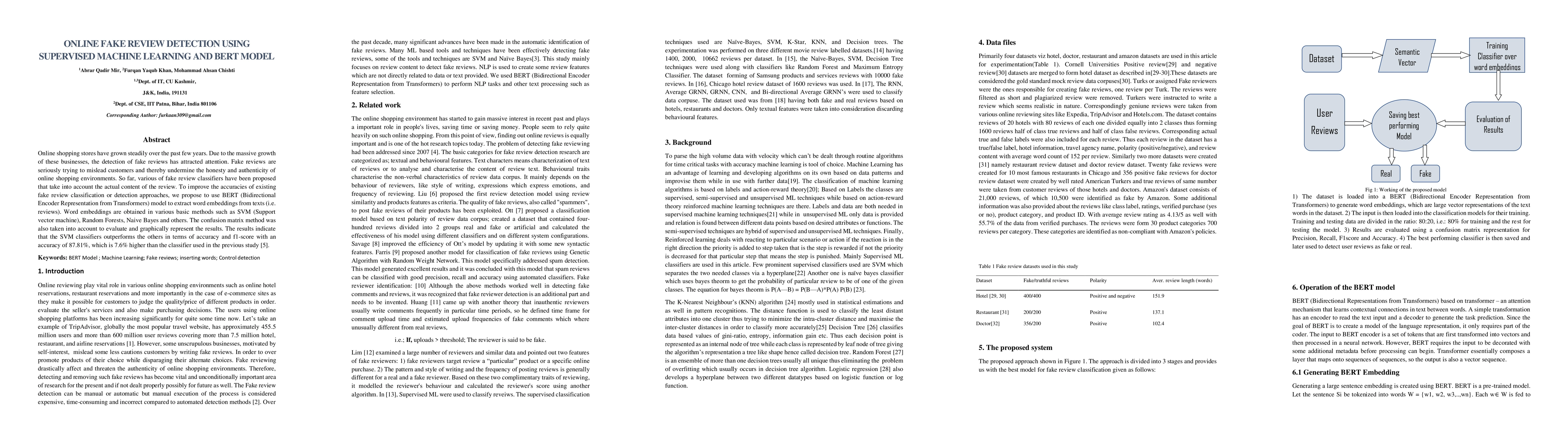 Thumbnail for Online Fake Review Detection Using Supervised Machine Learning And BERT
  Model