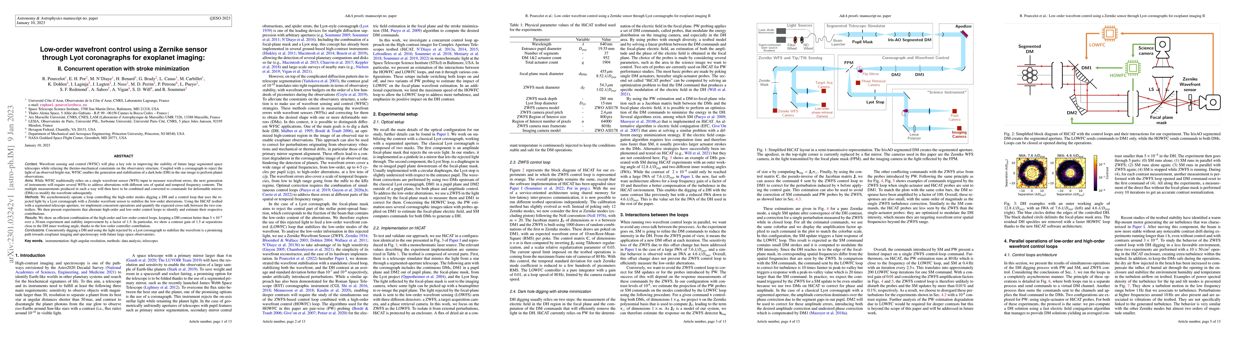 Thumbnail for Low-order wavefront control using a Zernike sensor through Lyot
  coronagraphs for exoplanet imaging: II. Concurrent operation with stroke
  minimization