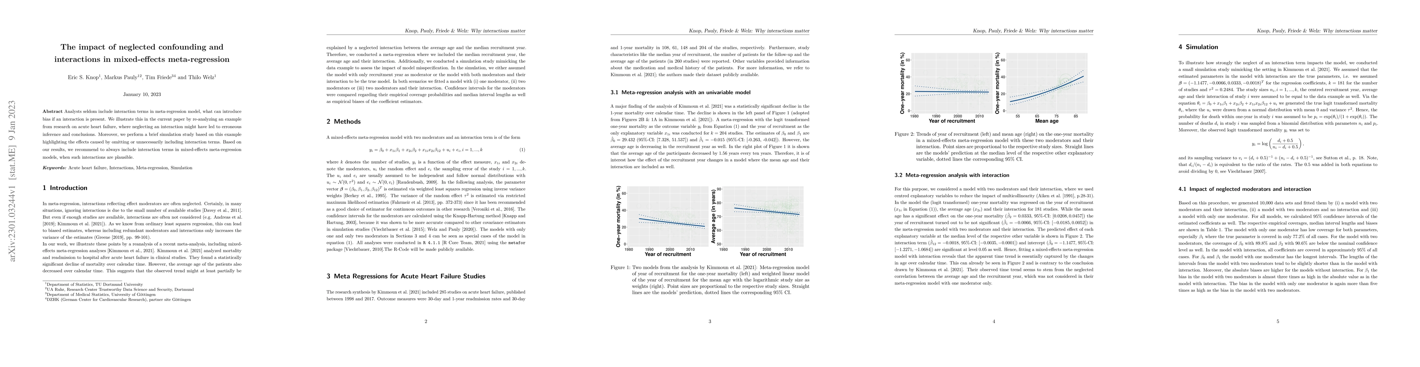 Thumbnail for The impact of neglected confounding and interactions in mixed-effects
  meta-regression