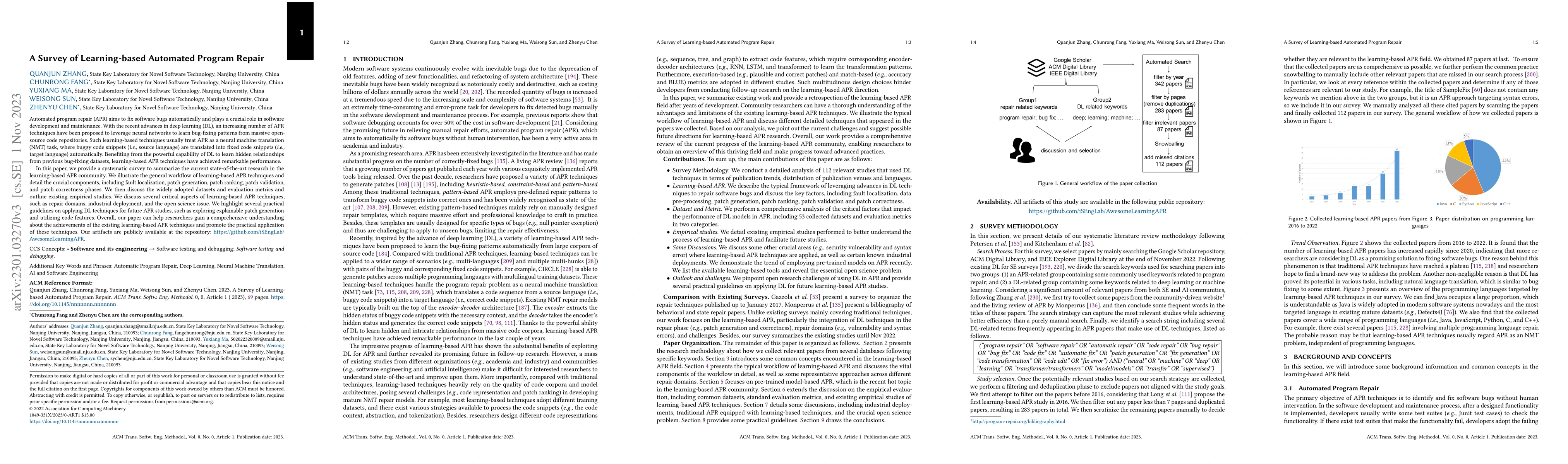 Thumbnail for A Survey of Learning-based Automated Program Repair