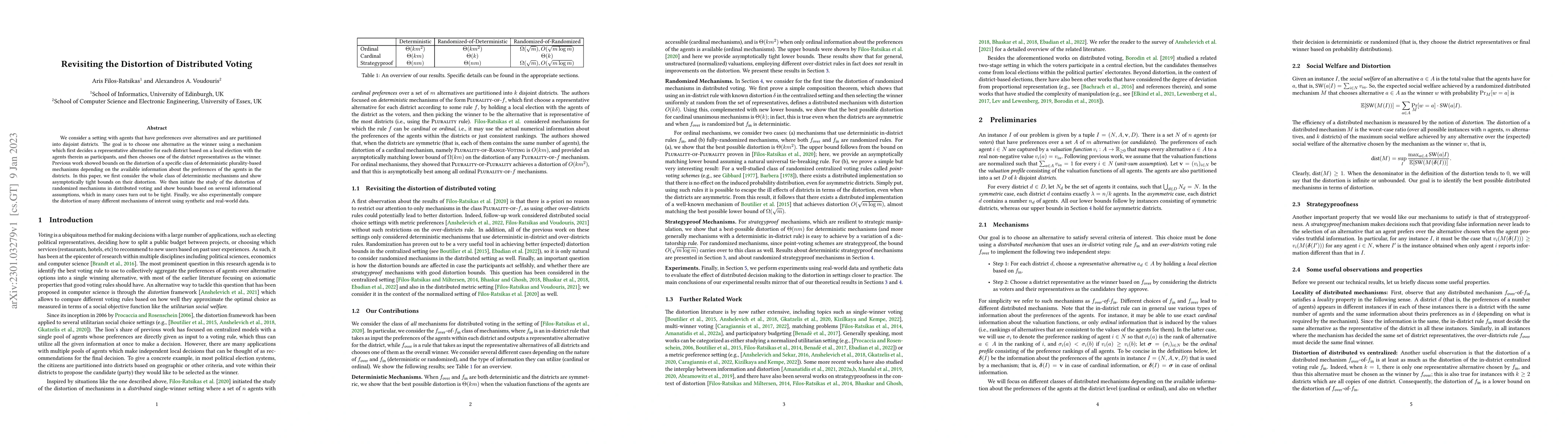 Thumbnail for Revisiting the Distortion of Distributed Voting