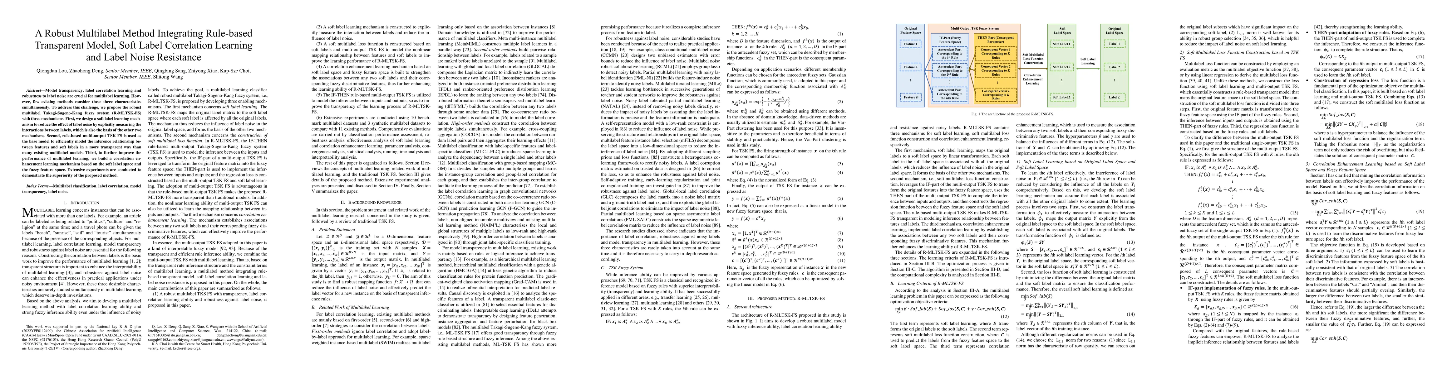 Thumbnail for A Robust Multilabel Method Integrating Rule-based Transparent Model,
  Soft Label Correlation Learning and Label Noise Resistance