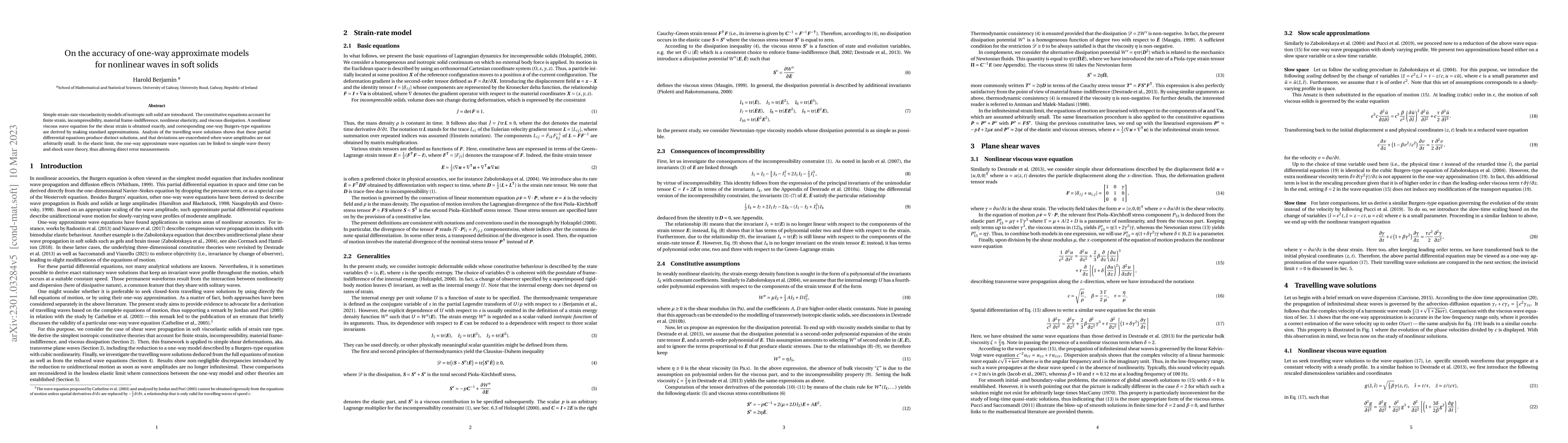 Thumbnail for On the accuracy of one-way approximate models for nonlinear waves in
  soft solids