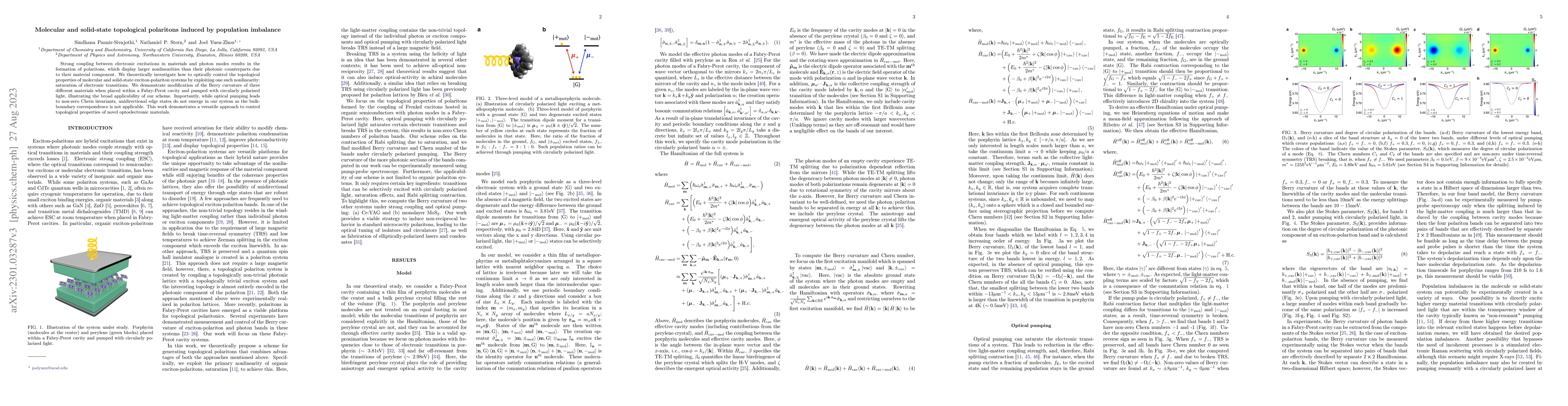 Thumbnail for Molecular and solid-state topological polaritons induced by population
  imbalance