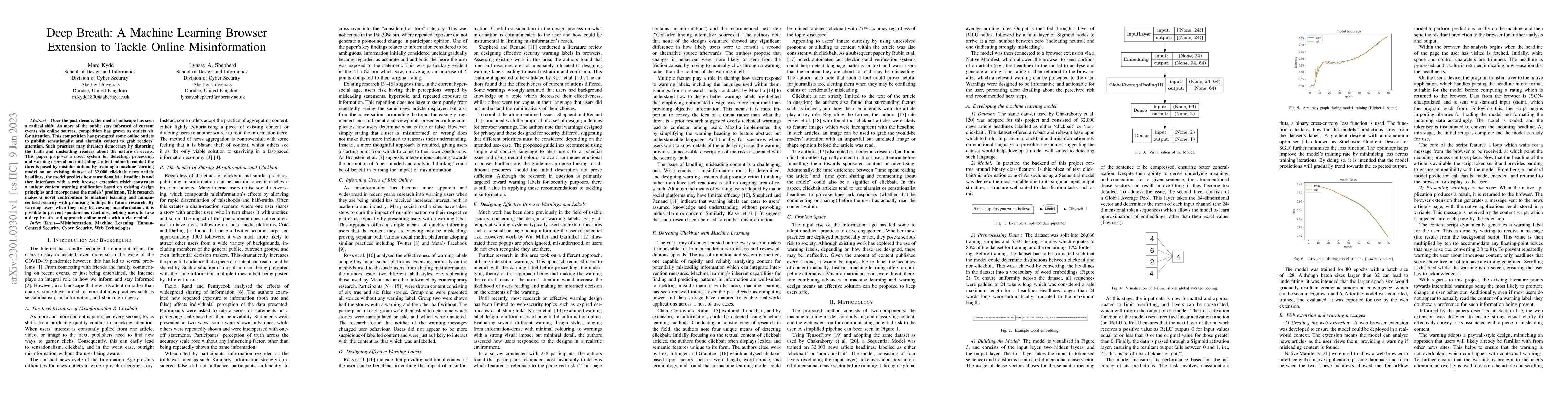 Thumbnail for Deep Breath: A Machine Learning Browser Extension to Tackle Online
  Misinformation
