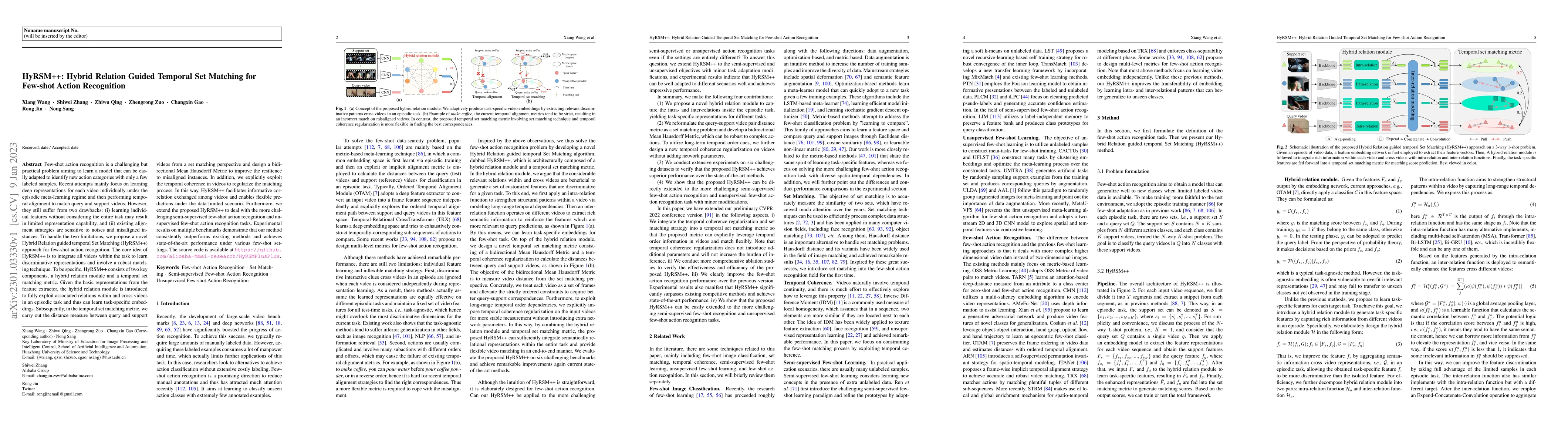 Thumbnail for HyRSM++: Hybrid Relation Guided Temporal Set Matching for Few-shot
  Action Recognition
