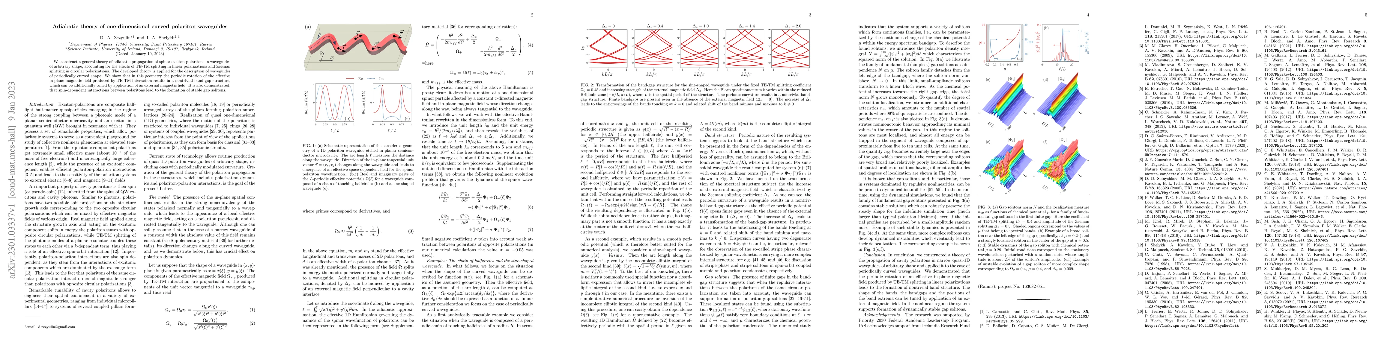 Thumbnail for Adiabatic theory of one-dimensional curved polariton waveguides