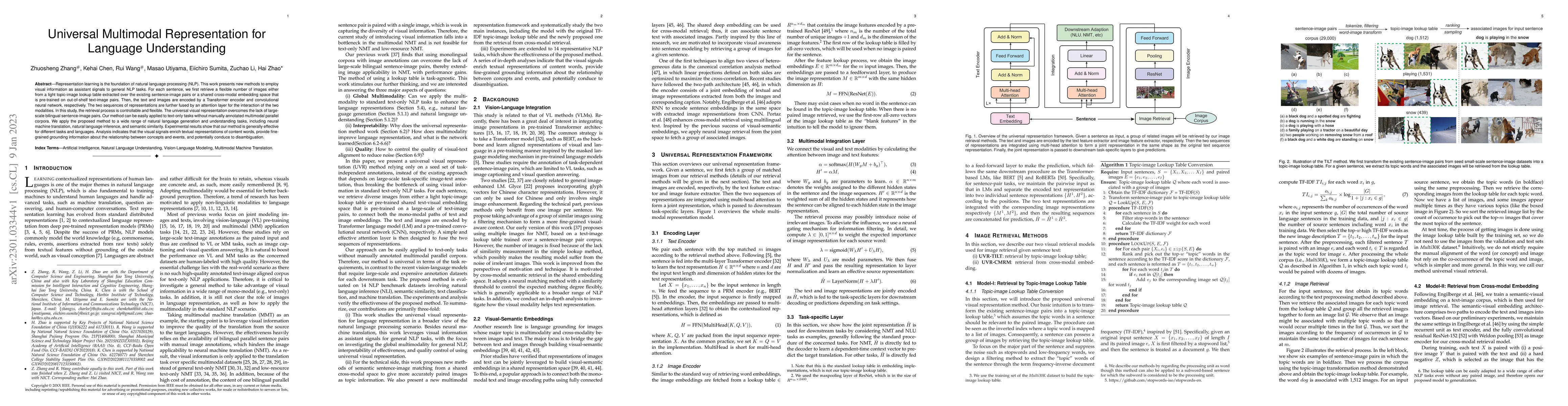 Thumbnail for Universal Multimodal Representation for Language Understanding