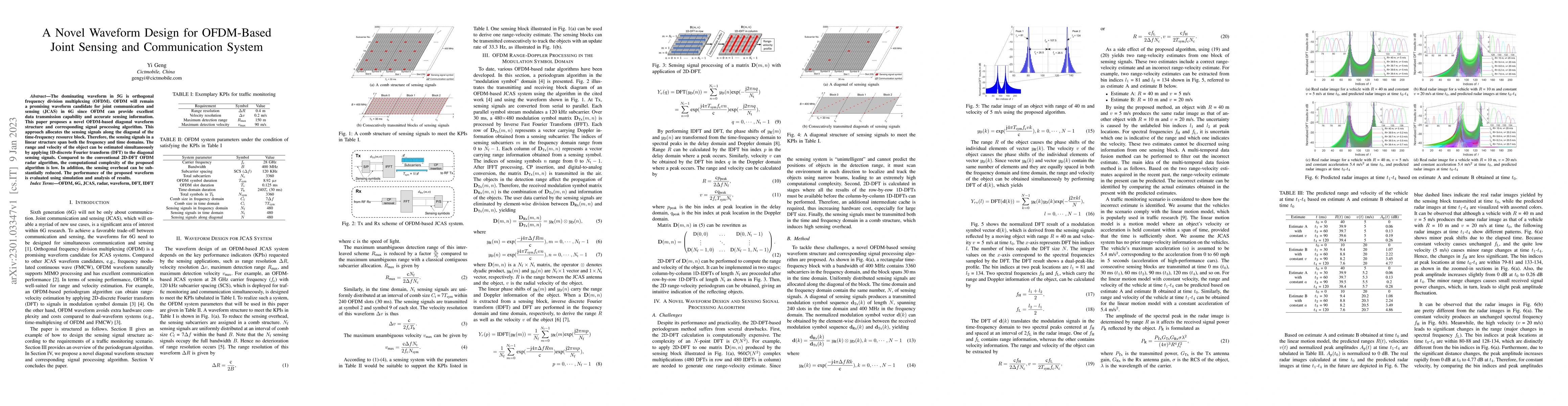 Thumbnail for A Novel Waveform Design for OFDM-Based Joint Sensing and Communication
  System