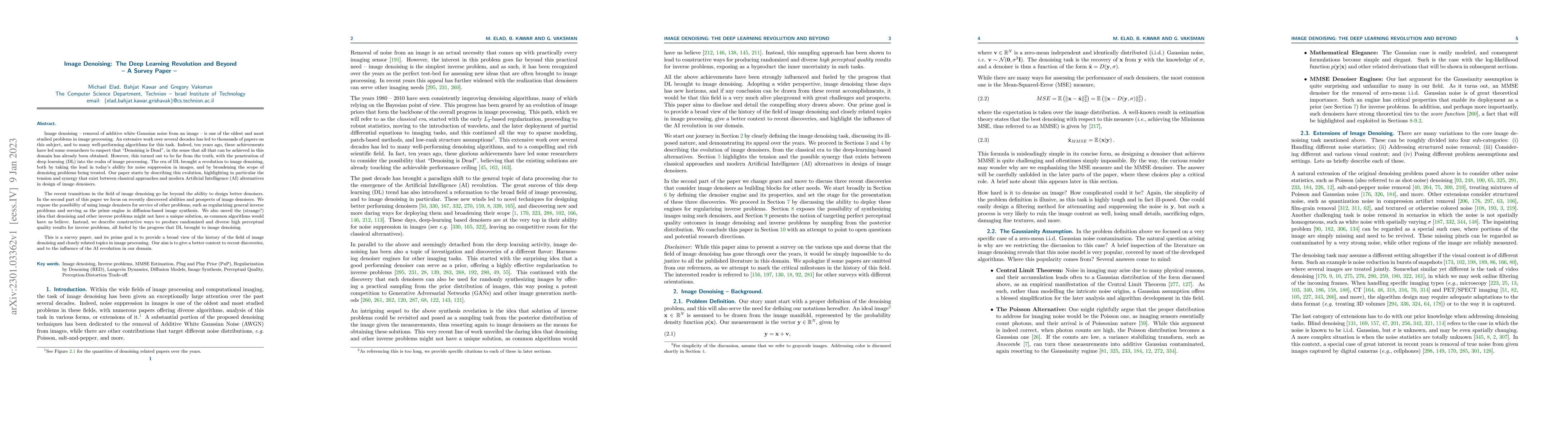 Thumbnail for Image Denoising: The Deep Learning Revolution and Beyond -- A Survey
  Paper --