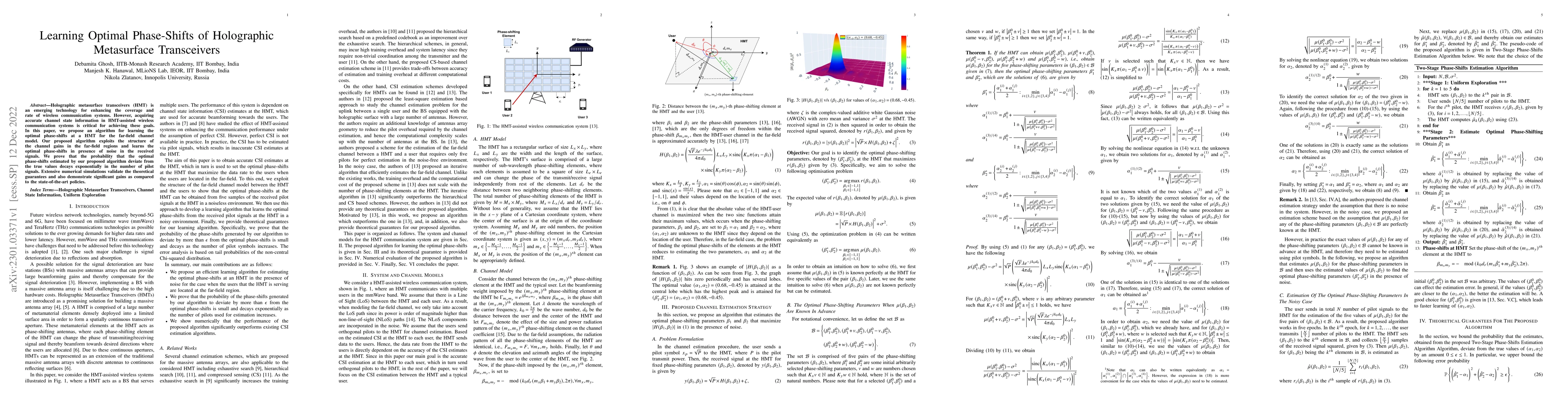 Thumbnail for Learning Optimal Phase-Shifts of Holographic Metasurface Transceivers