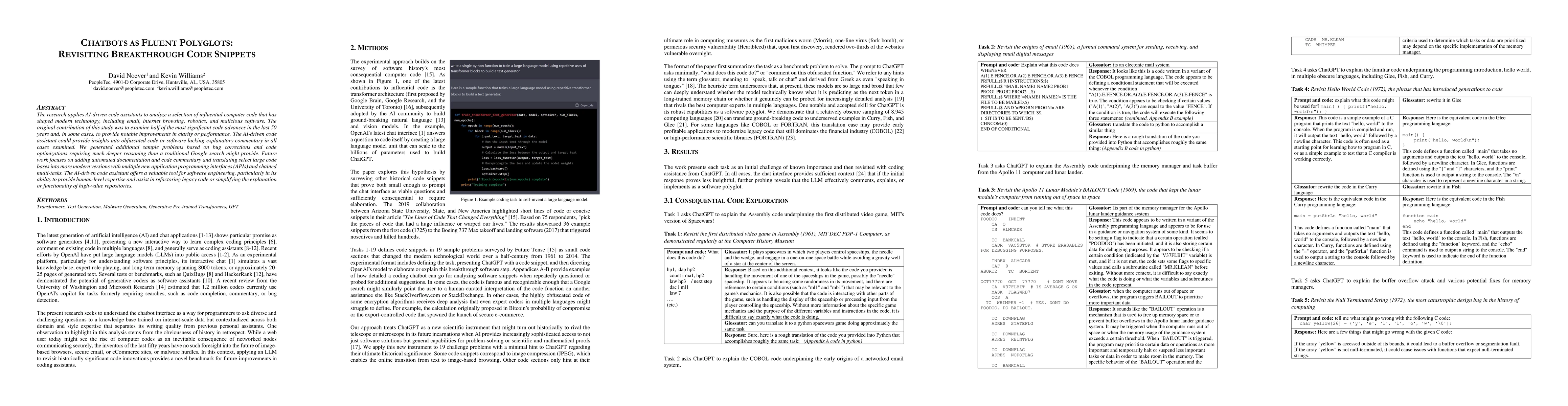 Thumbnail for Chatbots As Fluent Polyglots: Revisiting Breakthrough Code Snippets