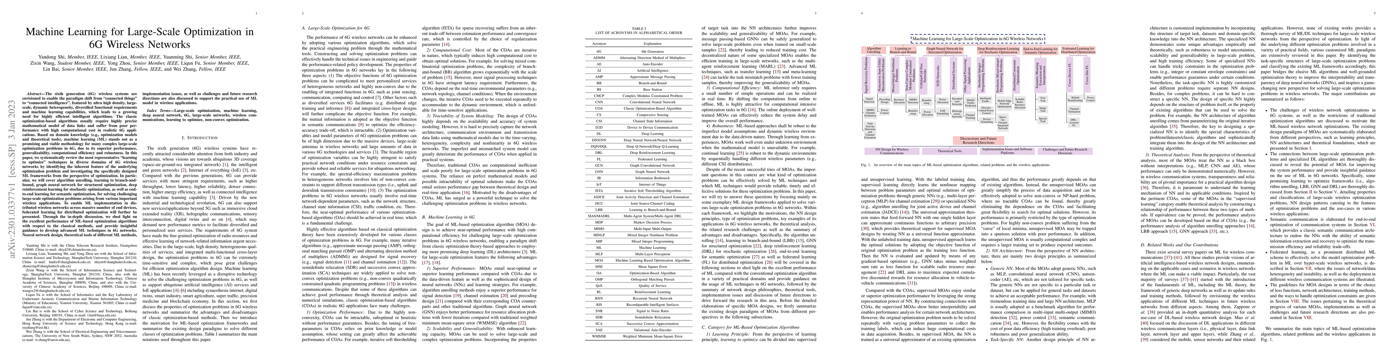 Thumbnail for Machine Learning for Large-Scale Optimization in 6G Wireless Networks