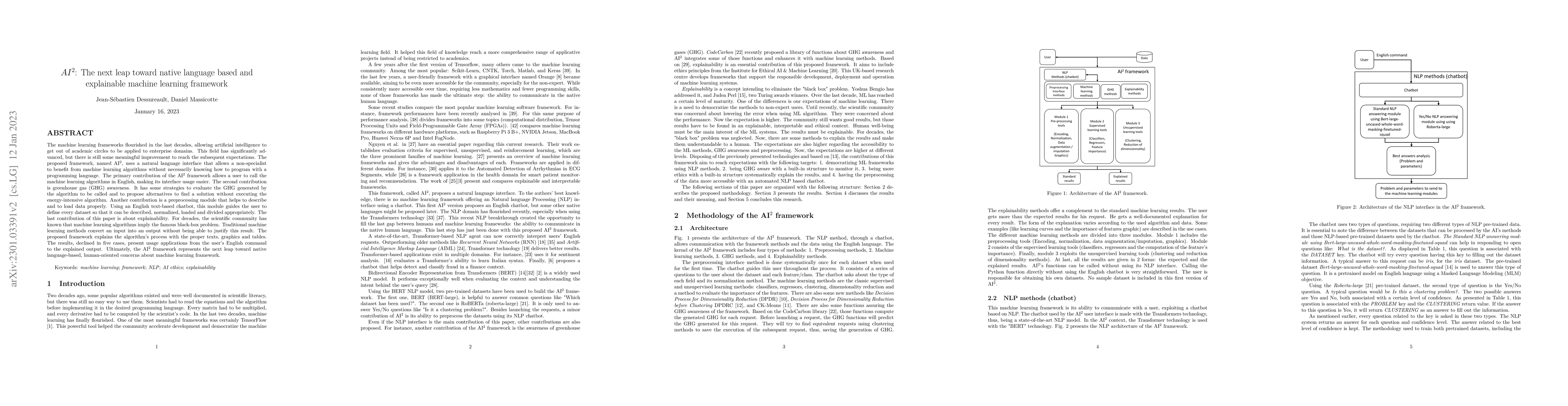 Thumbnail for AI2: The next leap toward native language based and explainable machine
  learning framework