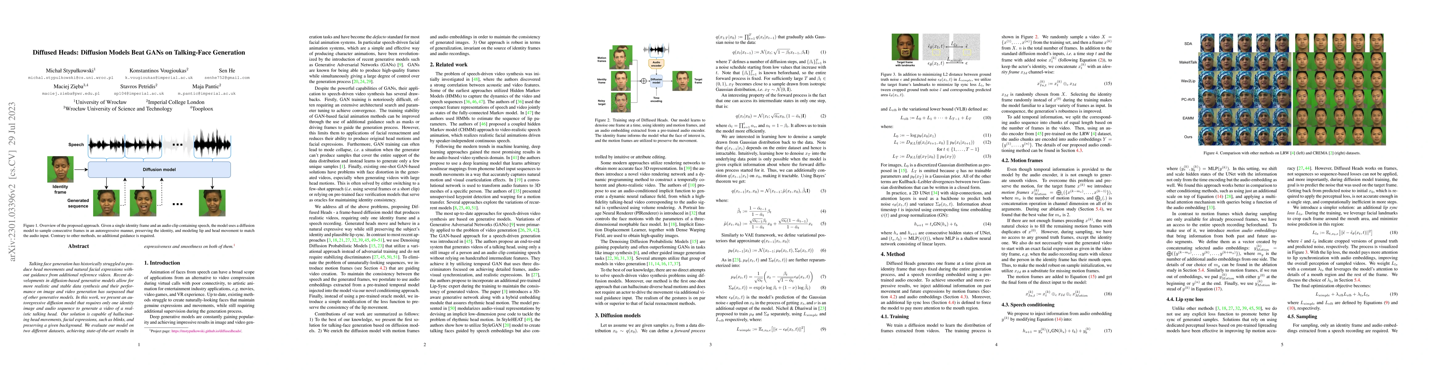 Thumbnail for Diffused Heads: Diffusion Models Beat GANs on Talking-Face Generation