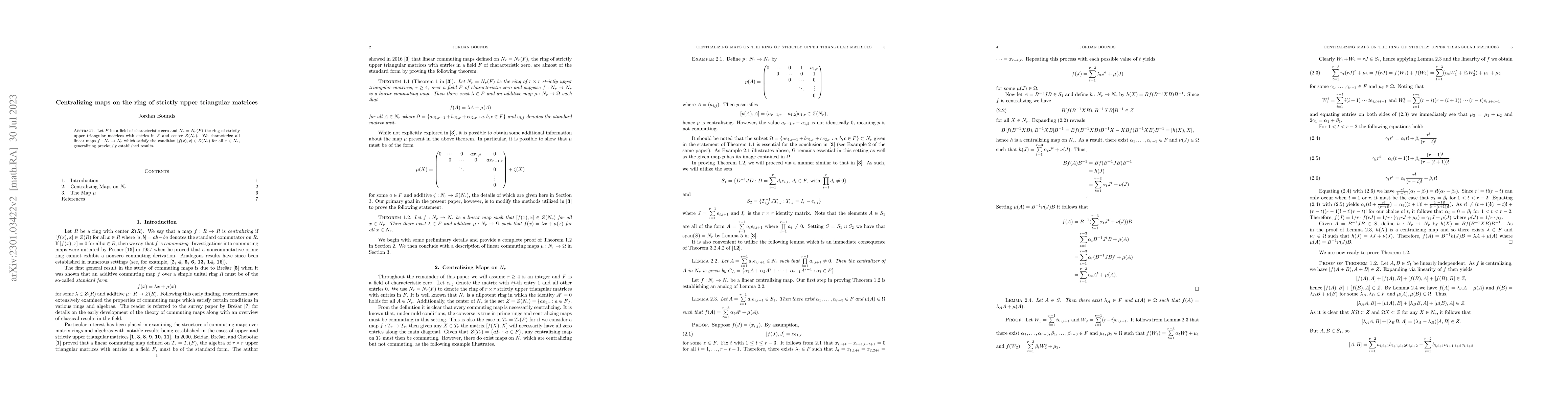 Thumbnail for Centralizing maps on the ring of strictly upper triangular matrices