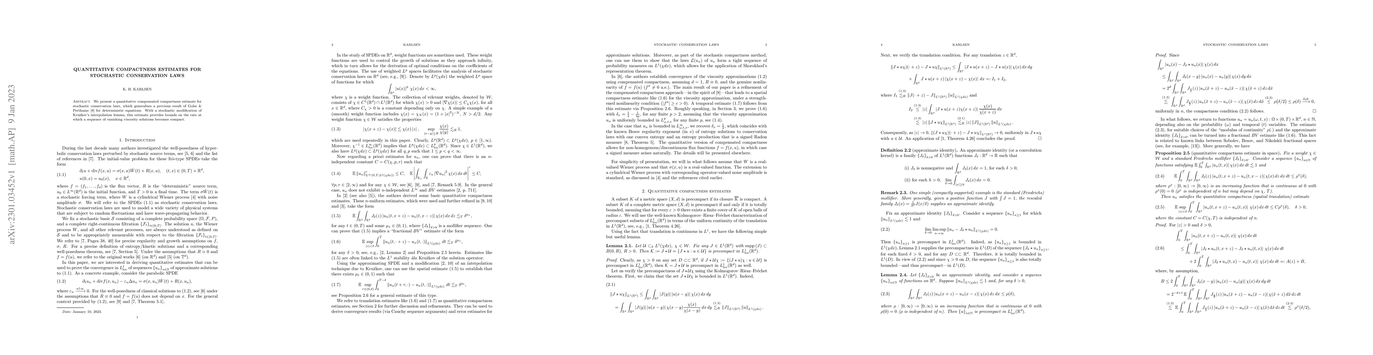 Thumbnail for Quantitative compactness estimates for stochastic conservation laws