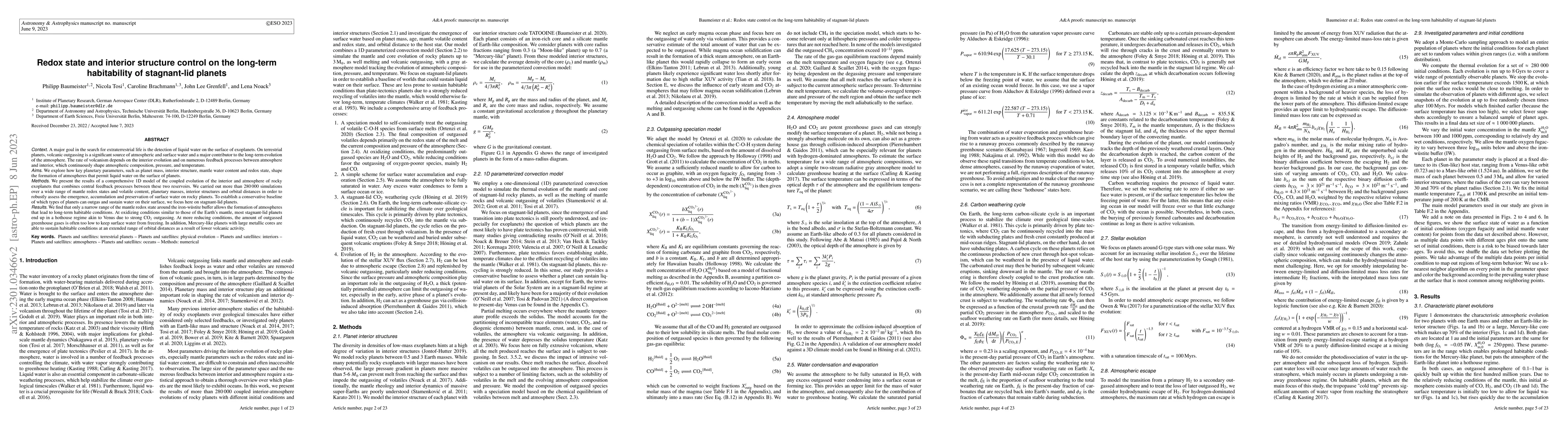 Thumbnail for Redox state and interior structure control on the long-term habitability
  of stagnant-lid planets