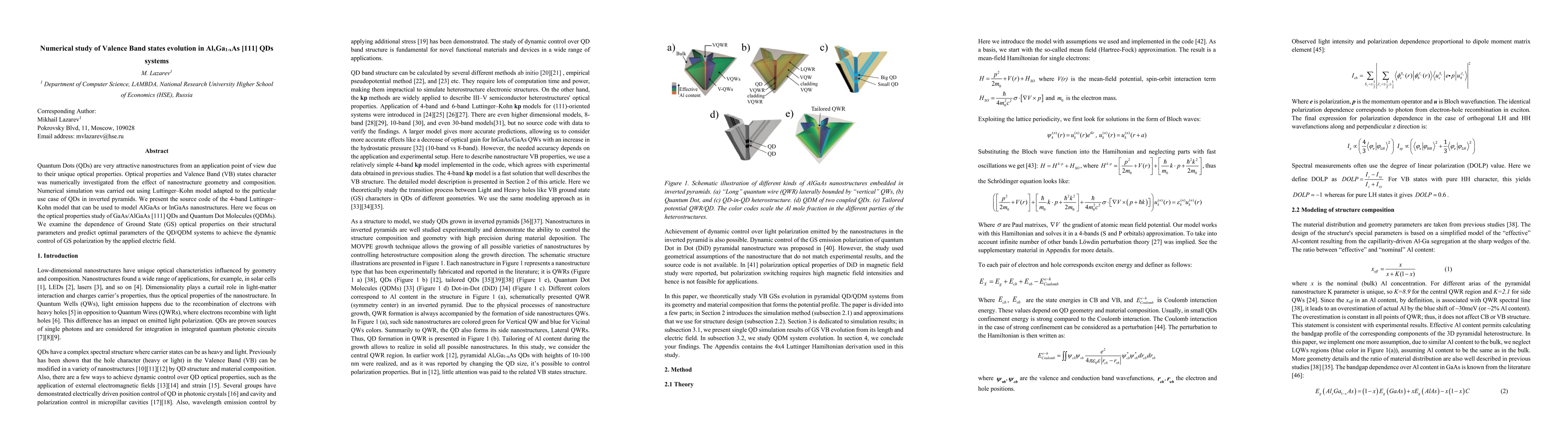 Thumbnail for Numerical study of Valence Band states evolution in AlGaAs [111] QDs
  systems