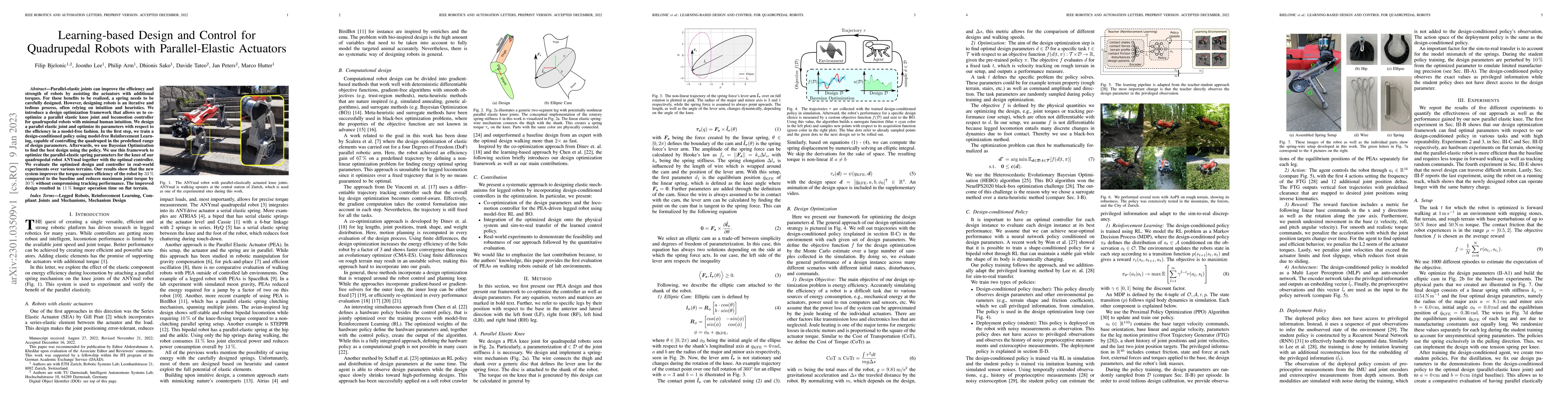 Thumbnail for Learning-based Design and Control for Quadrupedal Robots with
  Parallel-Elastic Actuators
