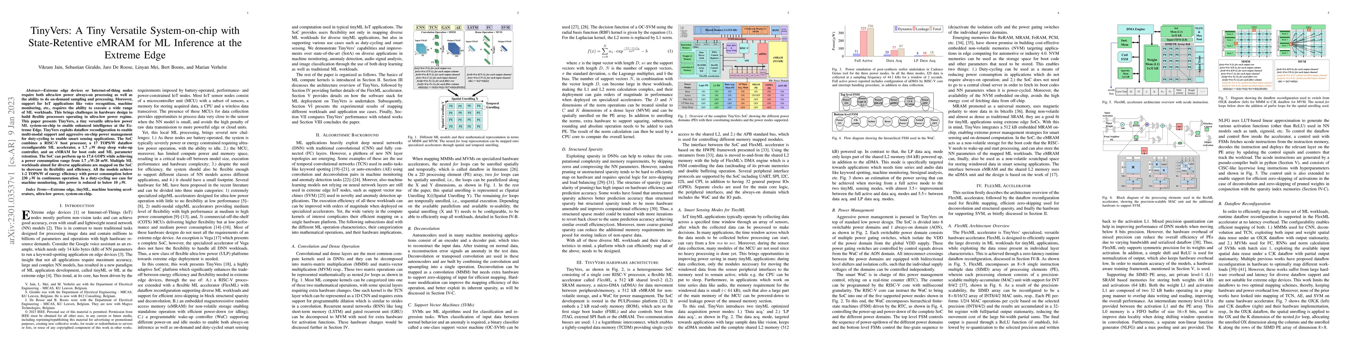Thumbnail for TinyVers: A Tiny Versatile System-on-chip with State-Retentive eMRAM for
  ML Inference at the Extreme Edge