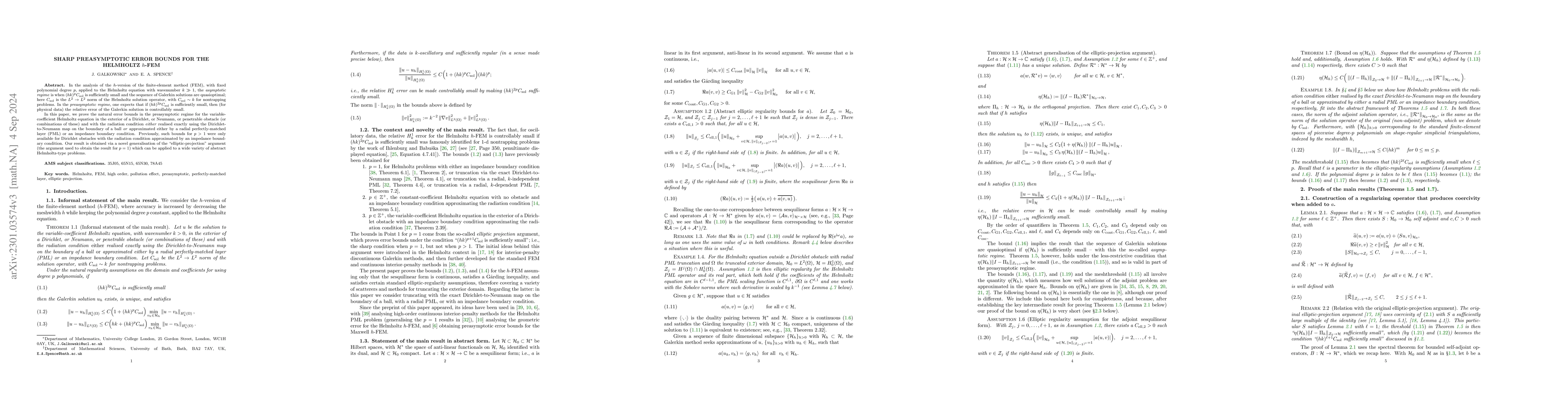 Thumbnail for Sharp preasymptotic error bounds for the Helmholtz $h$-FEM