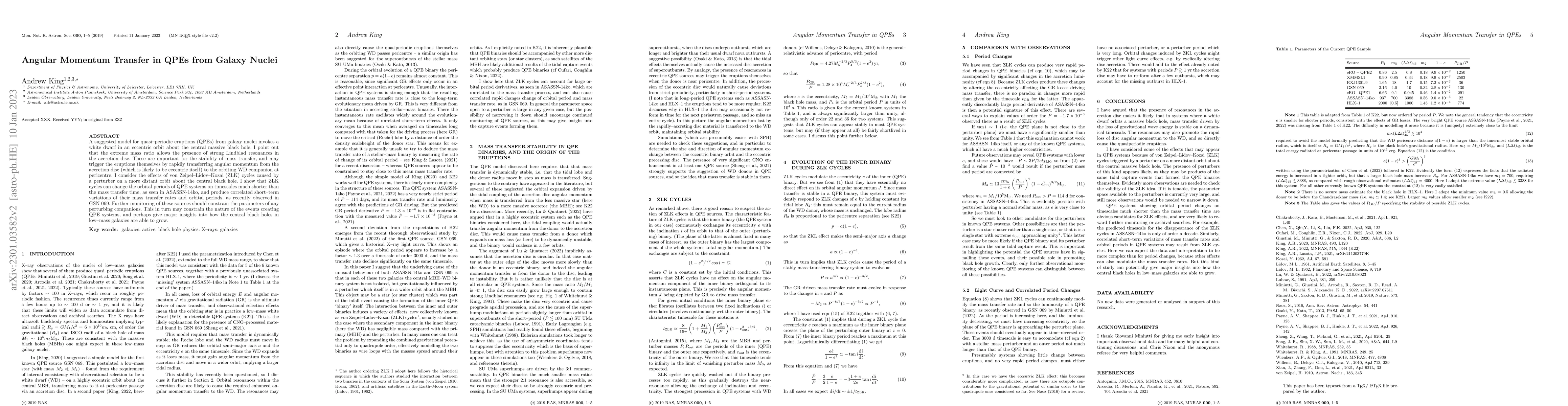 Thumbnail for Angular Momentum Transfer in QPEs from Galaxy Nuclei