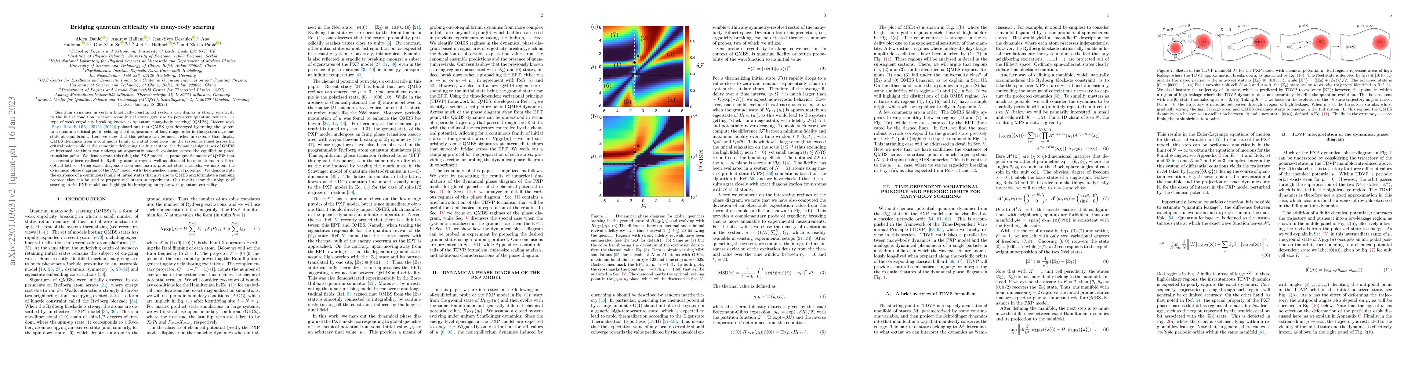 Thumbnail for Bridging quantum criticality via many-body scarring